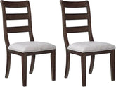 Modern Traditional Cushioned Dining Chair (Set of 2, Walnut Finish) - WoodenTwist